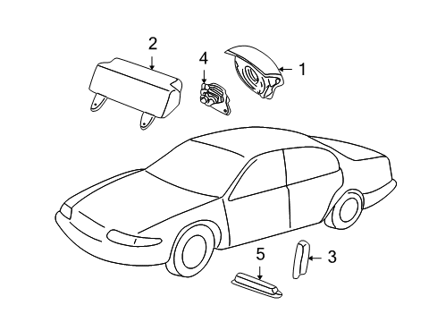 Diagram for 2007 Ford Focus Air Bag Components 