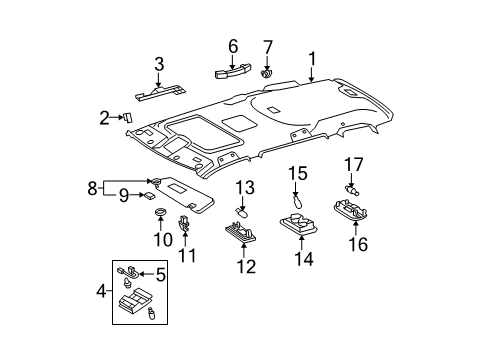 2013 Toyota Highlander Bulbs Fog Lamp Bulb Diagram for 90981-AD011