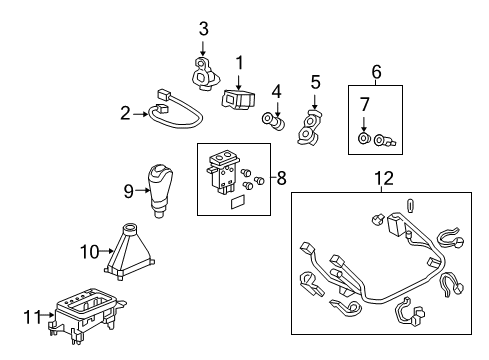 2009 Acura RL Heated Seats Boot Set, Select (Type F) (Ivory) Diagram for 54300-SJA-961ZF