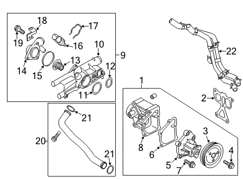 2015 Kia Sportage Powertrain Control Pulley-Coolant Pump Diagram for 251292G400