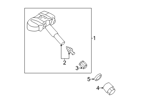 2022 Kia Forte Tire Pressure Monitoring Tire Pressure Monitoring Sensor Stem Diagram for 52943J7000