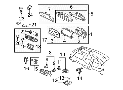 2010 Honda Civic A/C & Heater Control Units Switch Assy., Vsa Off Diagram for 35300-SMA-003