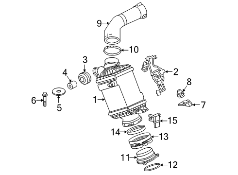 2018 BMW M550i xDrive Powertrain Control Charge Air Line Diagram for 13718613157