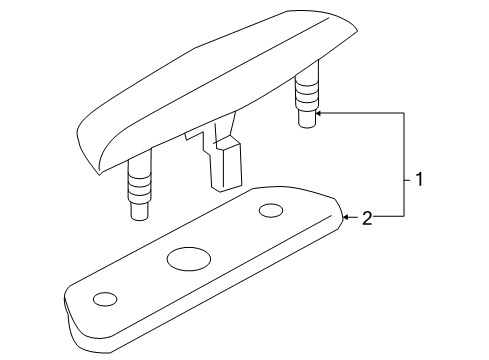 2004 Nissan 350Z High Mount Lamps Lamp Assembly-Stop, High Mounting Diagram for 26590-CE404