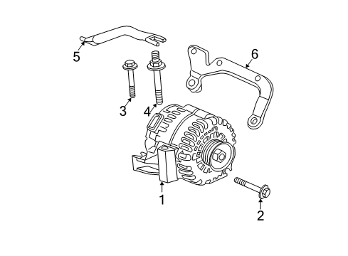 2008 Buick Lucerne Alternator Alternator Diagram for 84009382