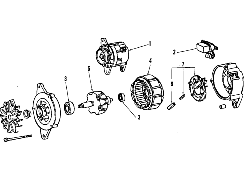 1988 Toyota MR2 Alternator Reman Alternator Diagram for 27020-16130-84
