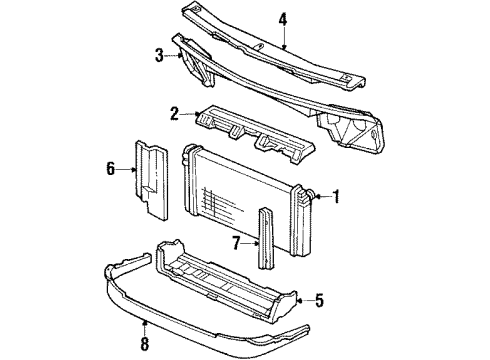 1986 Oldsmobile Delta 88 Radiator & Components Radiator Asm Diagram for 52477479