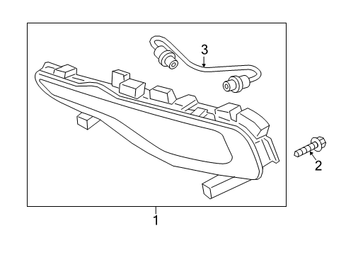 2016 Kia K900 Fog Lamps Front Fog & Daytime Running Lamp Assembly, Left Diagram for 922013T220