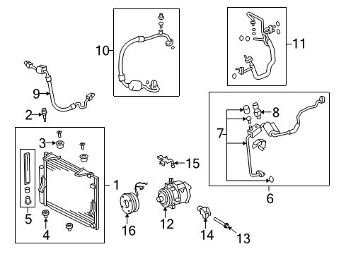 2008 Toyota Sequoia Air Conditioner Compressor Stay Diagram for 88433-0C011