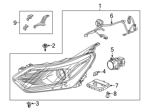 2020 Chevrolet Equinox Headlamps Composite Assembly Diagram for 84818197
