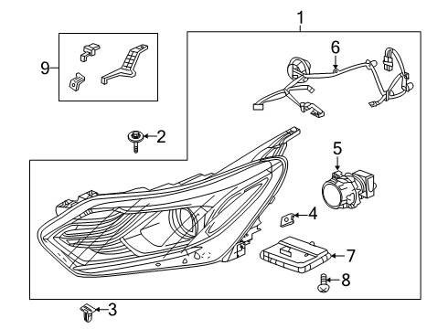 2020 Chevrolet Equinox Headlamps Composite Assembly Diagram for 84428286