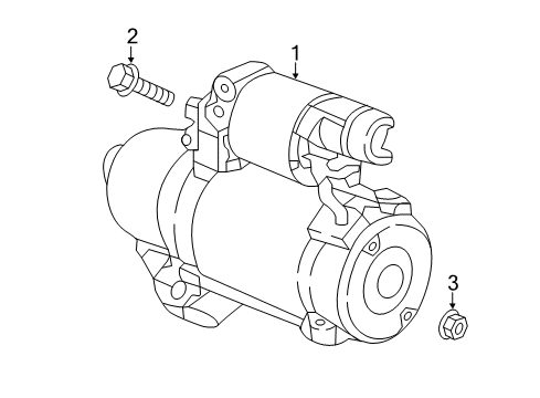 2018 Honda Ridgeline Starter Starter, RM Diagram for 06312-RK1-505RM