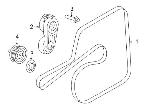 2010 Chrysler 300 Belts & Pulleys Screw-HEXAGON Head Diagram for 6505559AA