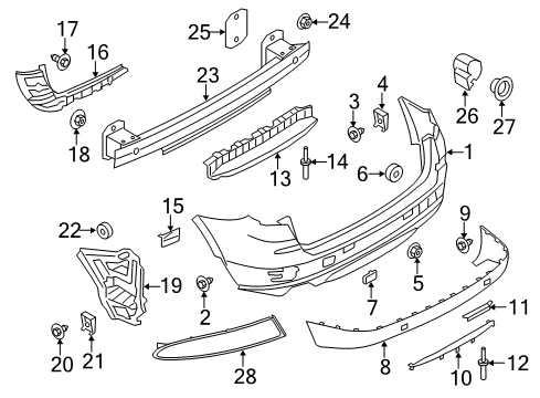 2011 BMW X3 Parking Aid Blind Rivet Diagram for 07142151750
