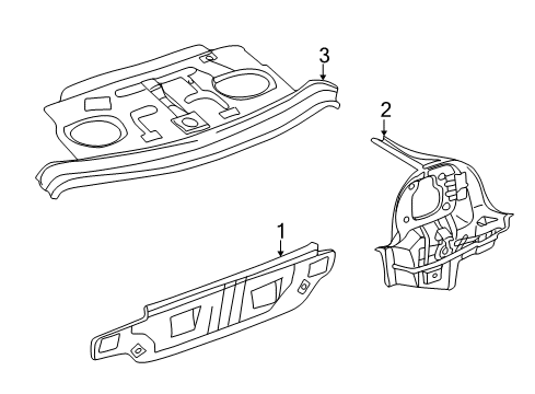 2002 Hyundai XG350 Rear Body Panel Assembly-Back Diagram for 69100-39100