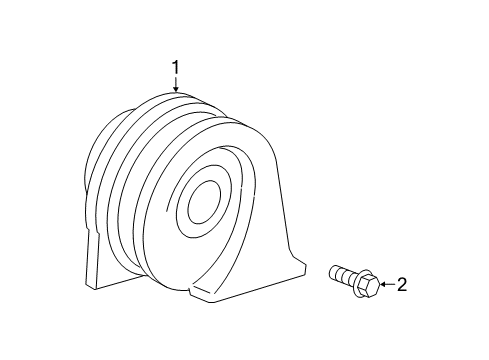 2021 Honda Ridgeline Horn Horn Assembly (Low) Diagram for 38100-TZ5-A11