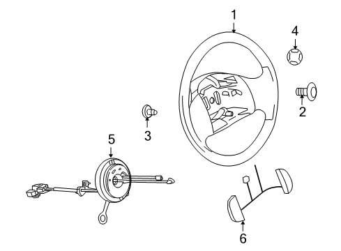 2009 Ford E-150 Steering Column & Wheel, Steering Gear & Linkage Cruise Switch Diagram for 5C3Z-9C888-AAA