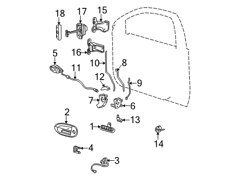 2003 Mercury Sable Front Door Lock Switch Diagram for YF1Z-14028-BA