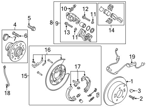 2020 Kia Sportage Rear Brakes Caliper Kit-Rear Brake Diagram for 58311D3A70