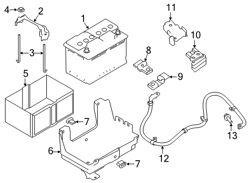 2017 Nissan Titan Battery Cable Assy-Battery Earth Diagram for 24080-EZ00B