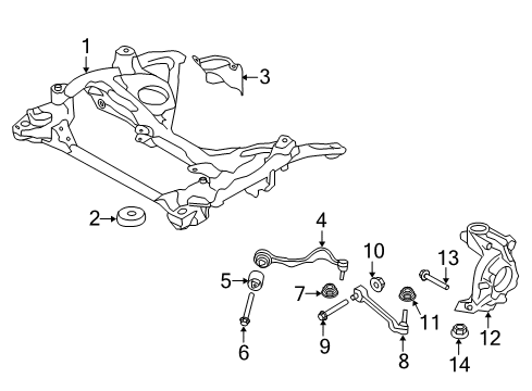 2018 BMW M3 Front Suspension Components, Lower Control Arm, Stabilizer Bar Heat Protection Plate Right Diagram for 31106862861