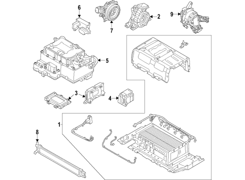 2021 Hyundai Santa Fe Battery - Chassis Electrical POWER CABLE-INVERTER DC Diagram for 91671-CL010