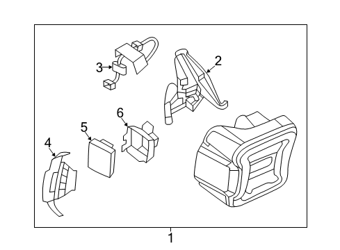 2021 Jeep Wrangler Lane Departure Warning Bracket-Blind Spot Module Diagram for 68376511AA