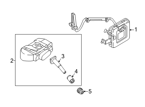 2017 Kia Sportage Tire Pressure Monitoring Unit Assembly-Bcm & Receiver Diagram for 95400D9700