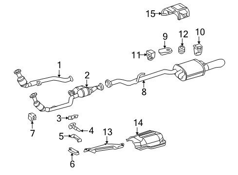 2007 Chrysler Crossfire Exhaust Components Bracket-Exhaust Diagram for 5097566AA