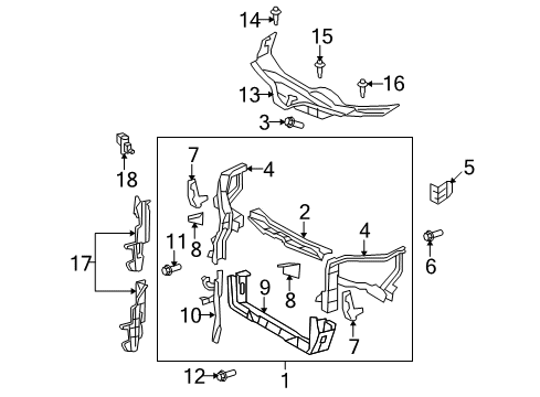 2011 Toyota Venza Automatic Temperature Controls Side Seal Diagram for 53293-0T010