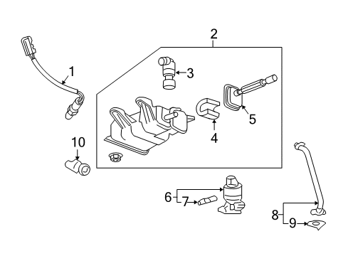 2009 Pontiac Torrent Emission Components Vapor Canister Diagram for 19330401