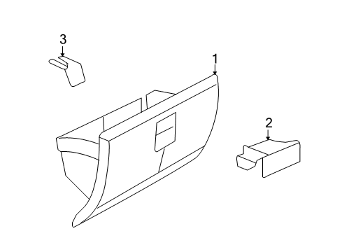 2011 Jeep Liberty Glove Box Glove Box-Instrument Panel Diagram for 1KE74XDVAB