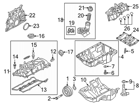 2021 Toyota GR Supra Intake Manifold Valve Cover Gasket Diagram for 11213-WAA04