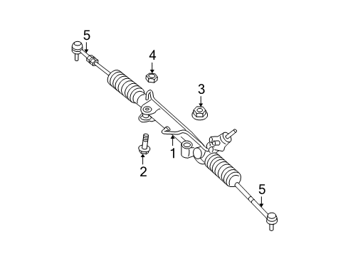 2006 Jeep Grand Cherokee Steering Column & Wheel, Steering Gear & Linkage, Shaft & Internal Components, Shroud, Switches & Levers Gear-Rack And Pinion Diagram for 52089292AE