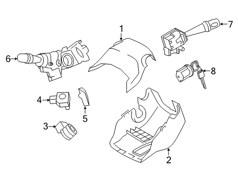 2018 Toyota Yaris Switches Wiper Switch Diagram for 84652-0D180