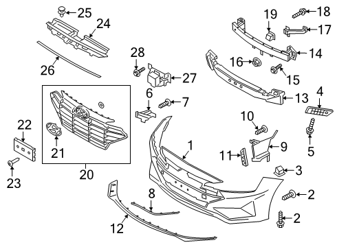 2019 Hyundai Elantra Front Bumper Duct Assembly-Air Curtain, LH Diagram for 86567-F2AA0