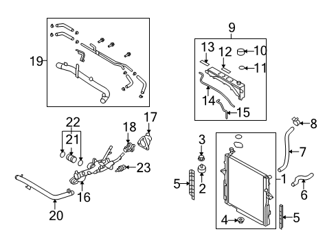 2008 Kia Sorento Powertrain Control Guard-Air RH Diagram for 291353E940