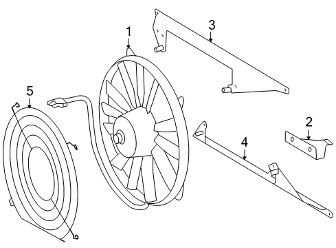 2005 Dodge Sprinter 3500 A/C Condenser Fan Fan-Condenser Diagram for 5103653AA