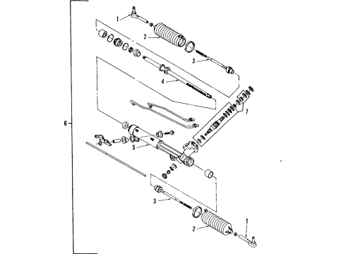 1985 Cadillac Fleetwood P/S Pump & Hoses, Steering Gear & Linkage Hose, P/S Gear Inlet Diagram for 7844849