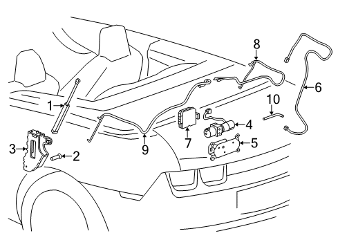 2013 Chevrolet Camaro Motor & Components Hydraulic Cylinder Diagram for 92241518