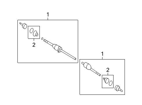 2005 Mercury Montego Drive Axles - Front Axle Assembly Diagram for 5F9Z-3B437-AA