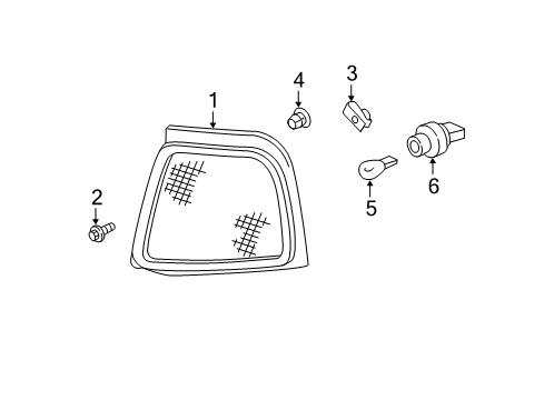 2007 Ford Ranger Side Marker Lamps Side Marker Lamp Diagram for 6L5Z-15A201-AA