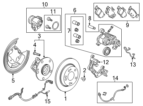 2018 Honda Accord Anti-Lock Brakes Sensor Assembly, Left Front Diagram for 57455-TVA-A03