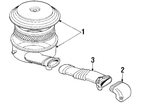 1987 GMC G1500 Air Intake Air Cleaner Diagram for 25042890