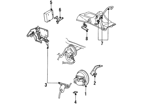 1994 Ford Ranger Cruise Control System Cruise Servo Diagram for F47Z9C735BA