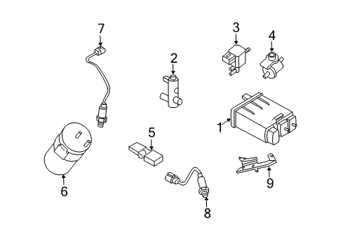 2006 Infiniti M45 Emission Components CANISTER Assembly-EVAPORATION Diagram for 14950-EH10A