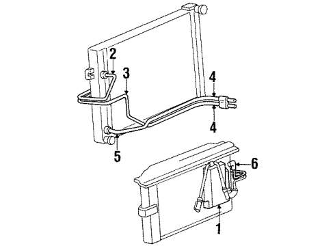 1998 Jeep Grand Cherokee Trans Oil Cooler Tube-Oil Cooler Diagram for 52079679AC