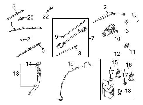 2003 Nissan 350Z Wiper & Washer Components Tank Assy-Windshield Washer Diagram for 28910-CD000