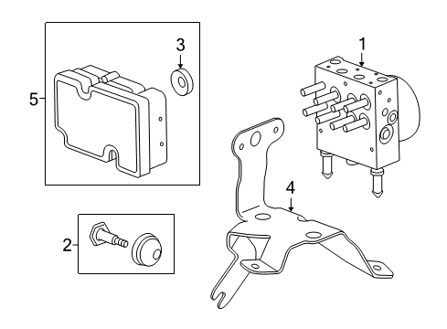 2010 Saturn Sky ABS Components Valve Assembly Diagram for 25927223