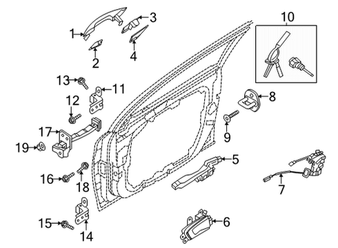 2021 Kia K5 Rear Door Panel Assembly-Rear Door Diagram for 83471L3000